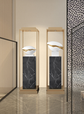 样板间艺术雕塑装饰品售楼处别墅展厅会所酒店前台过道抽象装饰品