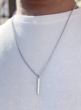 新品Rectangular pendant Necklace Statement Couples Choker Gi