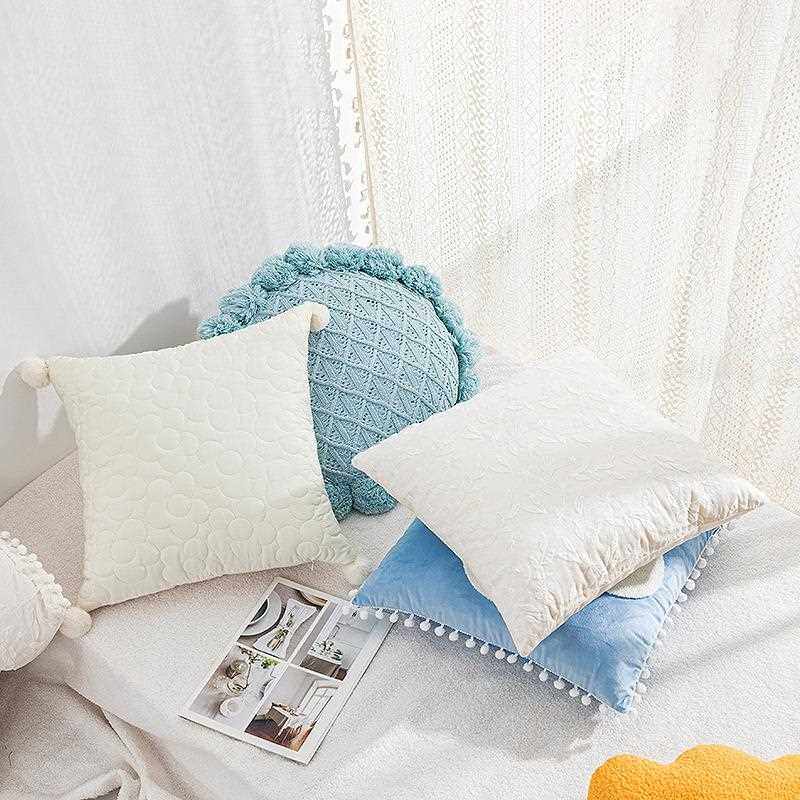 直销新款北欧现代ins小清新天蓝色沙发靠垫抱枕民宿样板间床头飘,居家布艺,抱枕被,淘宝优惠券,粉丝福利购,淘宝优惠卷
