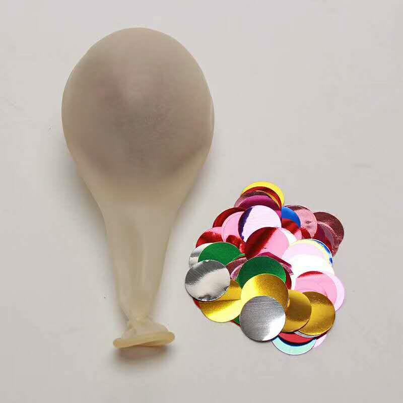 新款直销微商扫码网红亮片气球12寸透明乳胶五彩铝箔亮片气球