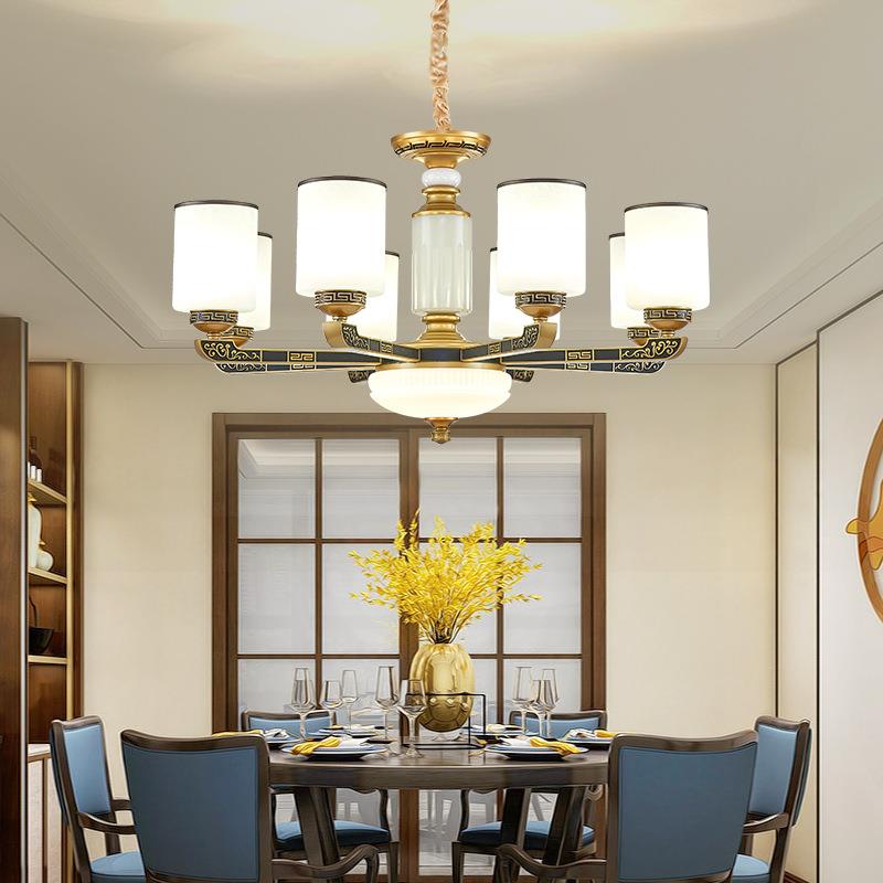 新款直销工厂新中式客厅灯 别墅大厅中式吊灯家用照明灯饰灯具 餐