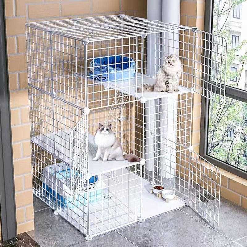 新款直销猫咪笼子家用猫别墅室内超大自由空间小型两层三层带厕所