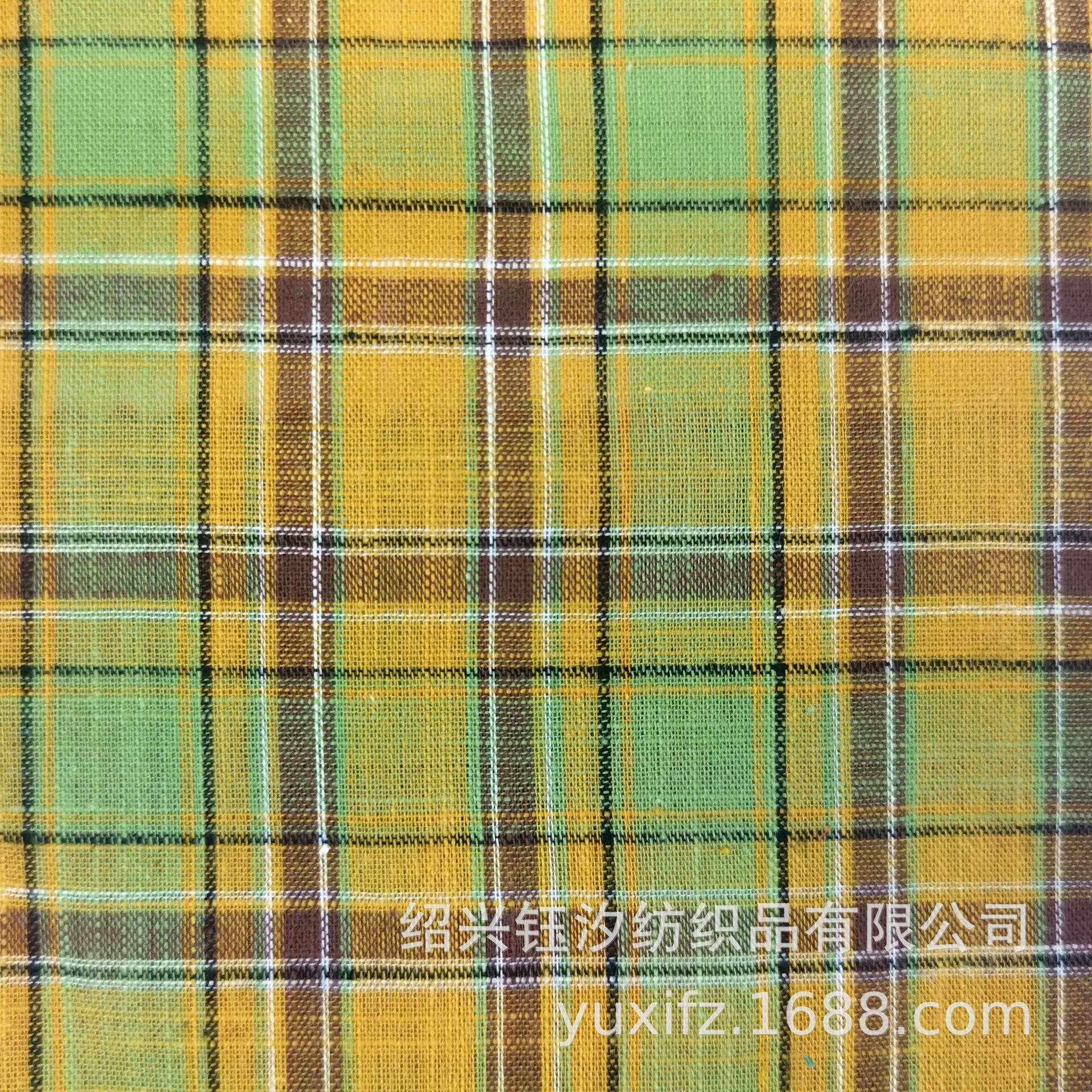 新款直销现货 秋冬加厚色织格新款时尚网红男女装衬衫面料裙子格
