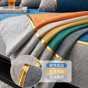 直销轻奢风高端金边雪尼尔沙发垫四季 新款 通用防滑简约现代靠背巾