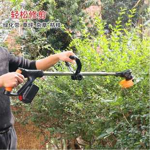直销电动割草机小型家用除草机手持锂电打草机多功能充电式 新款 割