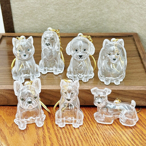 钥匙扣宠物金毛毛发收纳挂件纪念收纳盒猫狗狗形状宠物挂件钥匙扣