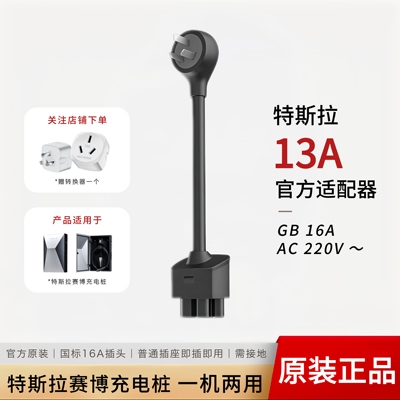 特斯拉Cybervault赛博充电桩8A/13A/16A适配器外出用免接地3.5kw