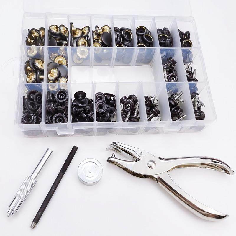 直销新款100套不锈钢螺丝大白扣四合扣含工具套装篷布扣船舶按扣,纺织面料/辅料/配套,服装纽扣,淘宝优惠券,粉丝福利购,淘宝优惠卷