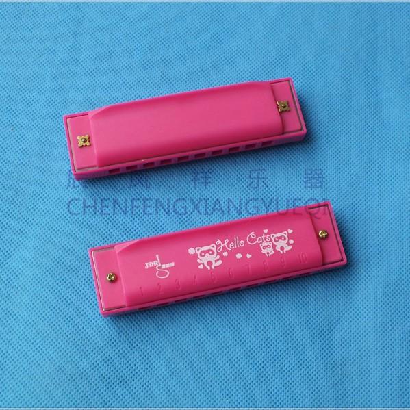 直销新款口琴10孔口琴布鲁斯C调多色儿童口琴学习馈赠礼品可定