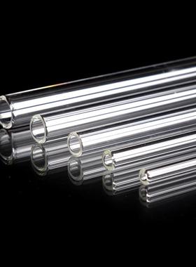 直销新款透明耐热高硼硅环保吸管外贸爆款亚马逊总长20CM玻璃吸管