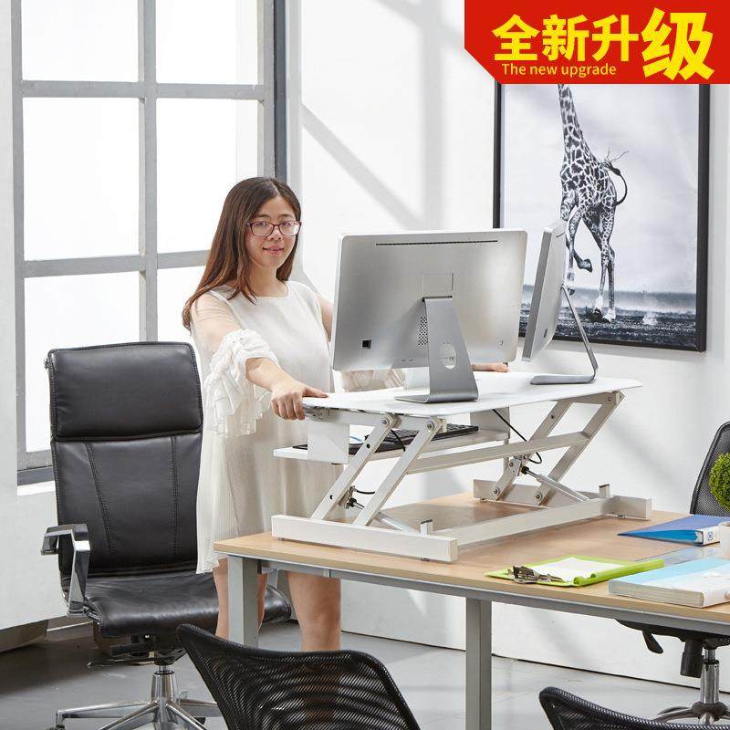 新款直销站立式气动升降电脑桌坐站交替带IPAD卡槽任意高度可停可,住宅家具,电脑桌,淘宝优惠券,粉丝福利购,淘宝优惠卷