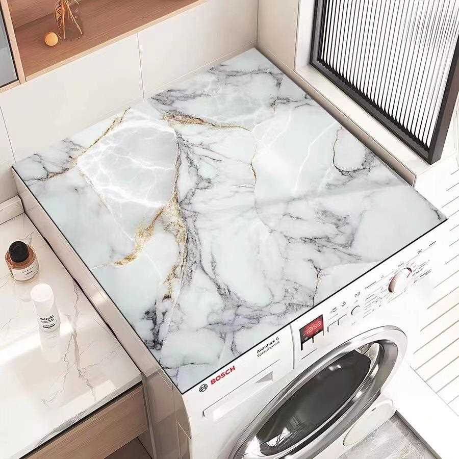 新款直销滚筒洗衣机防尘罩防晒盖布免洗吸水可裁剪仿硅藻泥风格洗