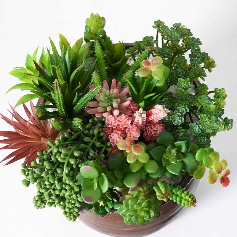 新款直销仿真多肉植物盆景植绒迷你人造假多肉配件绿植墙DIY家居