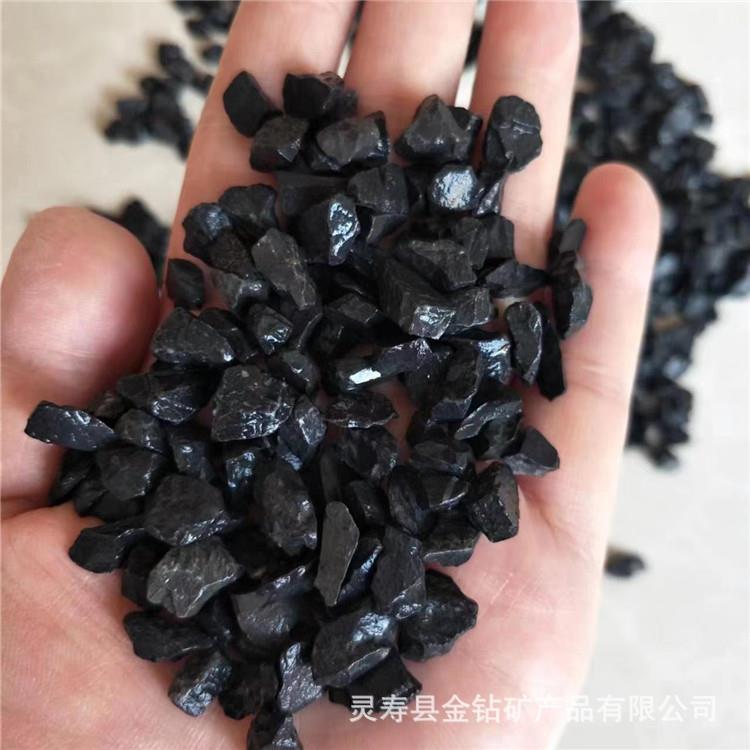 新款直销供应黑石子黑色砾石园林工程铺路造景用黑色石子黑色水磨