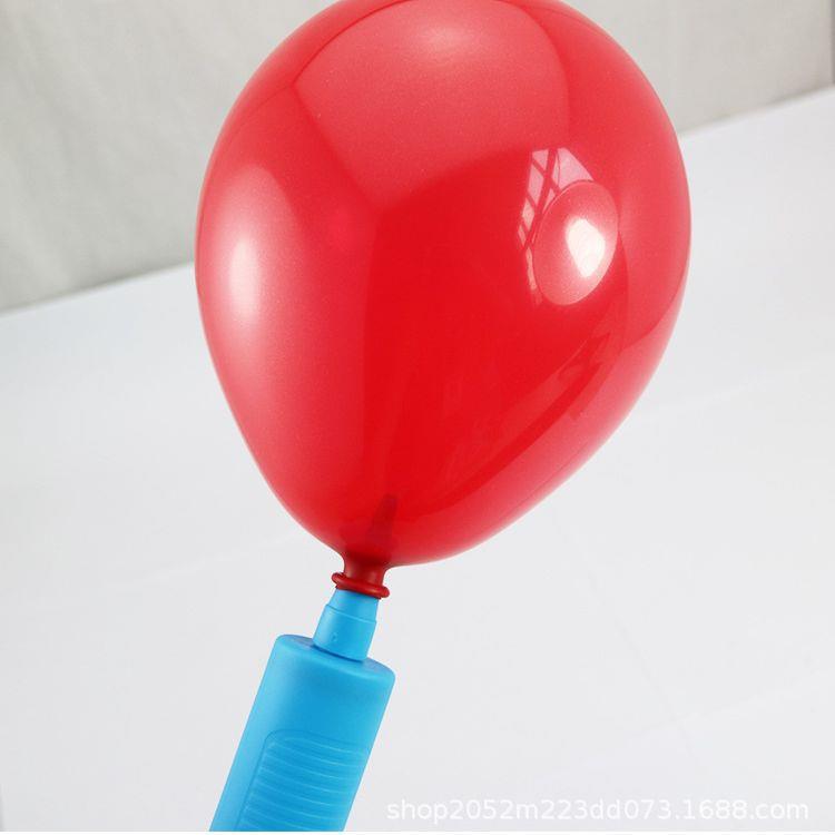 新款直销气球打气筒 双向双皮圈蓝色手推打气筒 魔术气球布置用品
