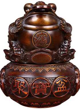 新款直销纯铜金蟾摆件聚宝盆家居装饰办公室桌工艺品三足蟾蜍店铺