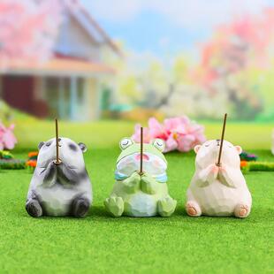 直销新款小红书热款求求了祈运摆件好运创意萌态居家客厅电视柜工