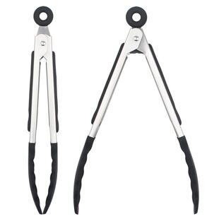 直销新款7寸硅胶食物夹烧烤夹小号食品夹牛扒夹面包夹蛋糕夹果蔬