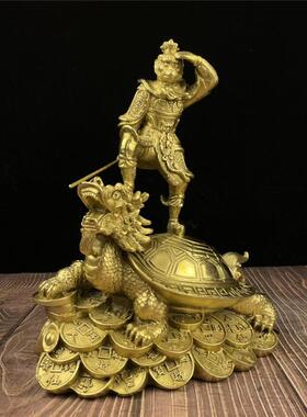 新款直销黄铜孙悟空齐天大圣摆件美猴王斗战胜佛黄铜猴子黄铜龙龟