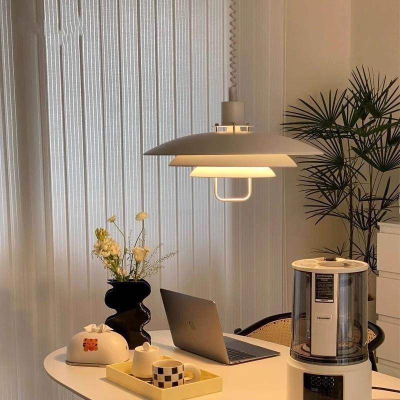 新款直销小红书可升降伸缩调节餐厅灯轻奢创意个性吧台岛台飞碟吊,家装灯饰光源,智能吊灯,淘宝优惠券,粉丝福利购,淘宝优惠卷