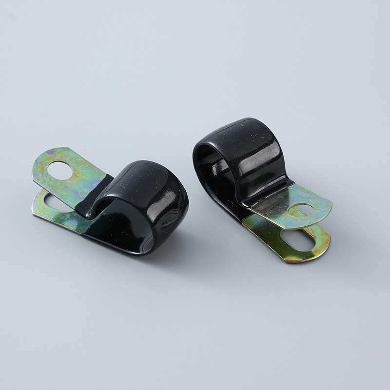 新款直销Q686单管夹片F4 塑胶单管弹性夹片R型线夹浸塑涂塑单管线