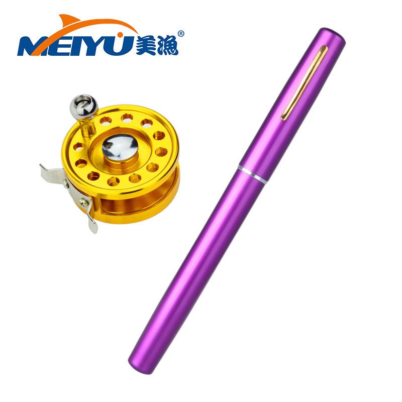 新款直销 新款金色飞轮1.4米C+ 便携式钢笔竿 迷你钓鱼竿 冰钓筏