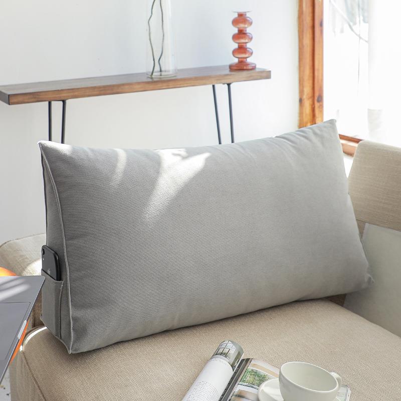 新款直销三角沙发床头靠枕床上靠垫靠背软包护腰卧室靠背垫可拆洗