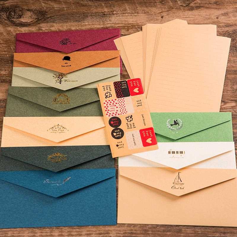 新款直销信纸信封套装复情书牛皮纸请柬信笺10信封20信纸13封口贴