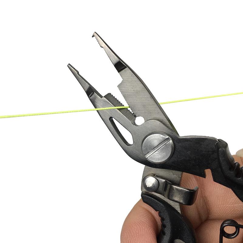 新款直销路亚钳多功能钓鱼钳不锈钢钛涂层迷你钓鱼剪米诺开口环摘