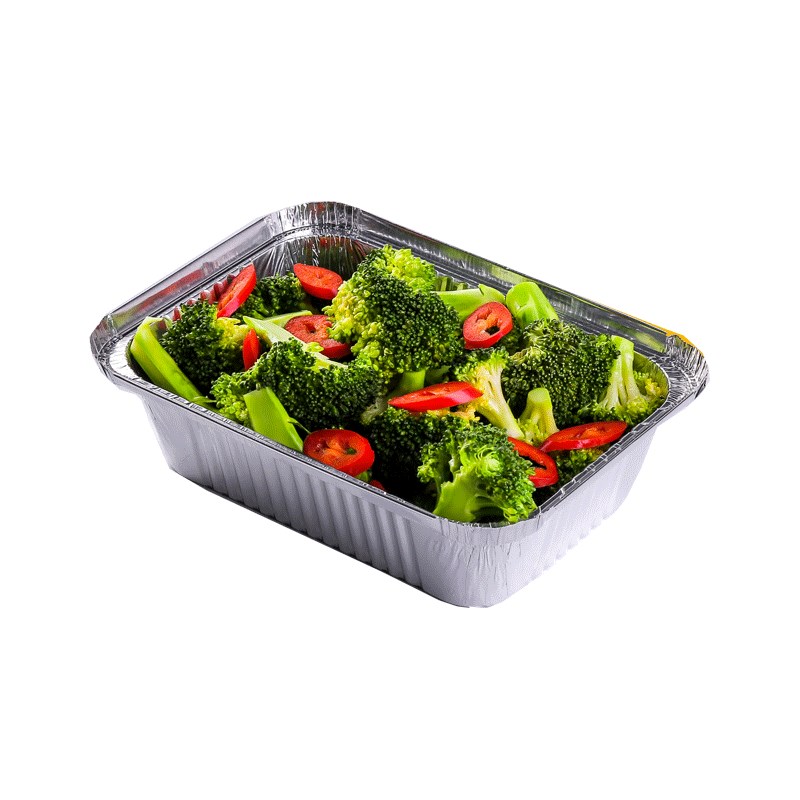 1000只装一次性烧烤锡纸盒长方形金针菇铝箔餐盒花甲粉外卖打包盒