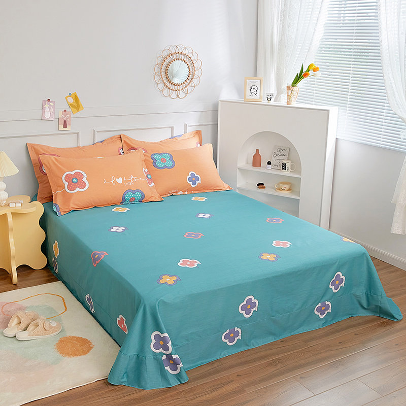 简约全棉四件套纯棉被套床单1.8m2.0米双人床上用品4件套多规格