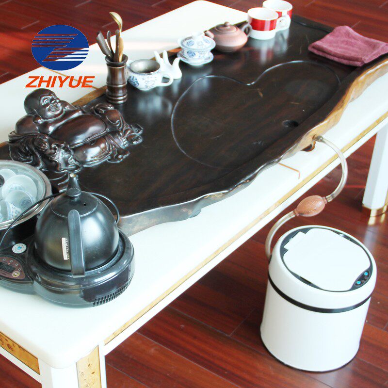志岳zhiyue不锈钢茶具感应垃圾桶 废茶叶 茶渣 泡茶排水桶 带过滤