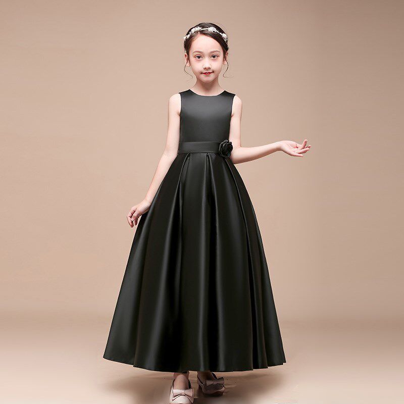 女童小提琴演奏气质洋气长款公主裙儿童钢琴演奏主持人演出礼服女