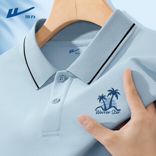 男式 商务通勤夏装 大码 宽松短袖 蓝D 回力男生polo衫 t恤男款 2026新款