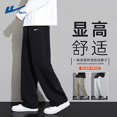 男款 宽松卫裤 春秋款 长裤 回力黑色休闲裤 直筒阔腿裤 2026新款 男士