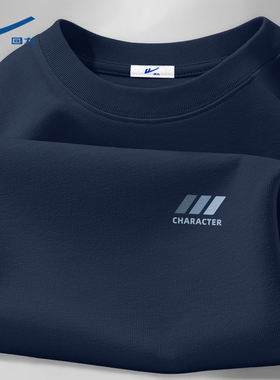 回力长袖男t恤纯棉2025新款冬款衣服内搭简约圆领打底衫男款秋季D