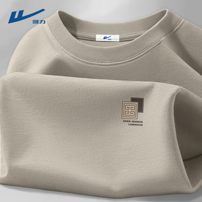 回力纯棉长袖r恤男款2025新款