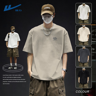 回力男款短袖休闲潮牌纯棉男士t恤2026新款夏日半袖宽松男生衣服C