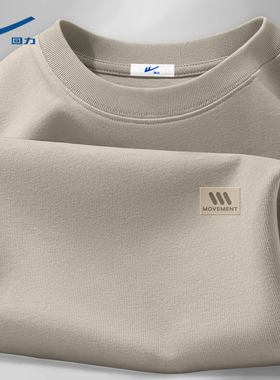 回力纯棉短袖男圆领宽松潮流半截袖夏美式宽松简约青少年男士t恤C