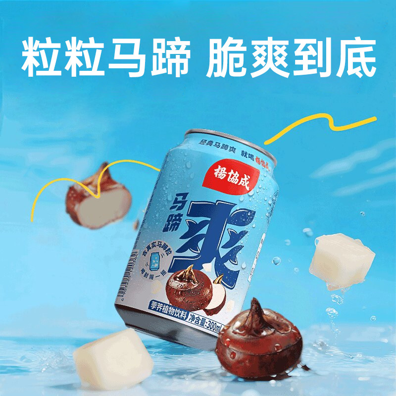 【整箱】杨协成马蹄爽果汁饮料荸荠汁果肉饮品300*12罐多口味可选