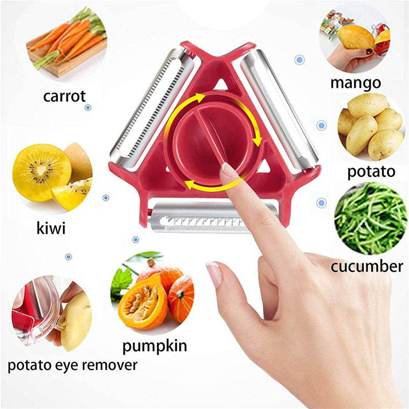 3 In 1 Magic Trio Peeler Set Slicer Stainless Steel Peeler S