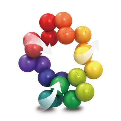 极速Rainbow Rotation Puzzle Building Block Goal Fidget Ball