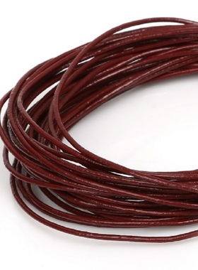 5meter/lot 1/1.5/2mm 16 Colors Genuine Round Leather Cord Th
