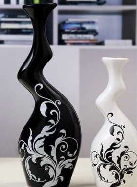 现代简约花瓶花插客厅家居装饰品创意电视酒柜陶瓷工艺品摆件