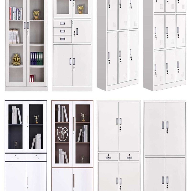 。柳州钢柜制办公室铁皮文件柜矮柜书柜资料带锁凭证档案员工更衣