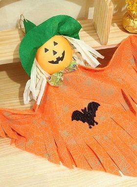 Halloween Decorations Pumpkin Hanging Ghost Straw Windsock
