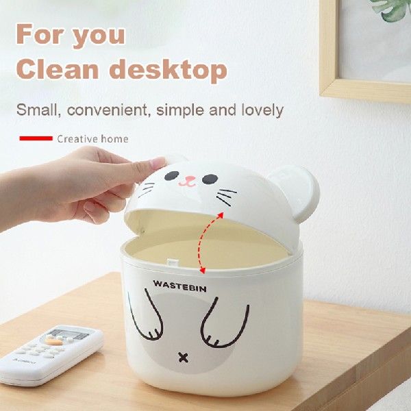 Convenient Turn The Wastebasket Buckets Round Shape Saving