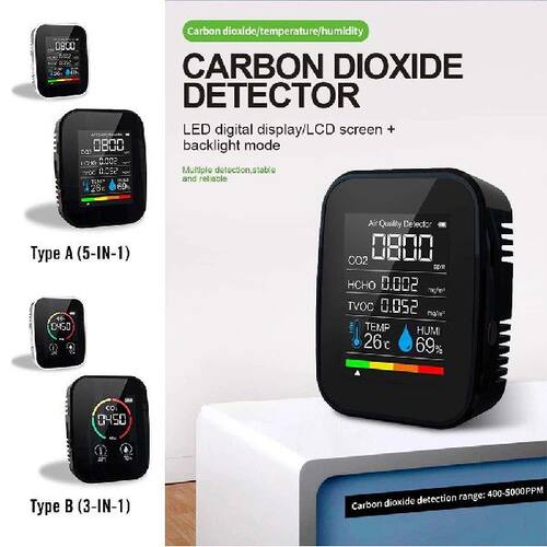 极速Multifunctional CO2 Meter Digital Temperature and Relati