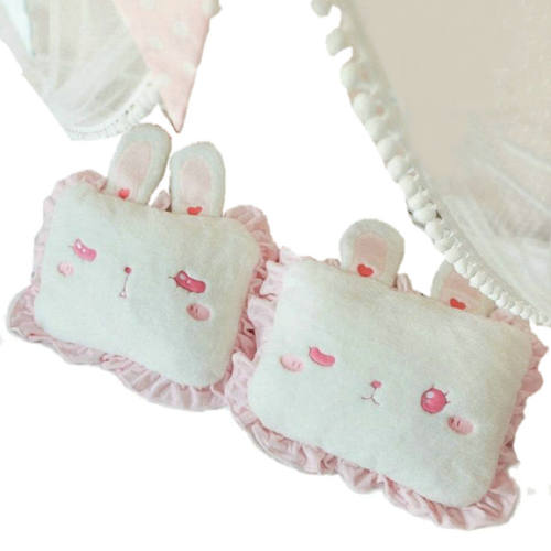 极速Pink Rabbit Square pillow With Cute Bunny Ears Lolita la