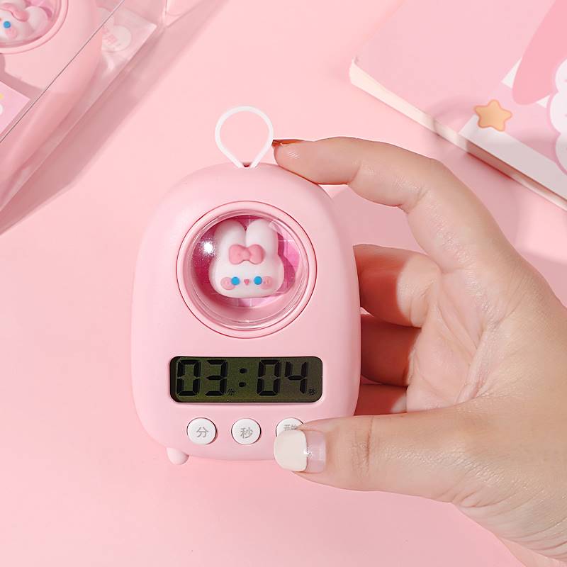 紫星兔太空舱计时器可爱卡通定时器作业定时学生专用自律时间管理